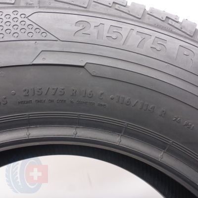 4. Opony 215/75 R16C 2x CONTINENTAL 116/114R ContiVanContact 100 Letnie 2019 9mm