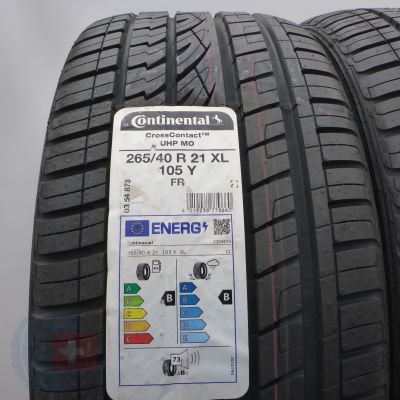 2. Opony 265/40 R21 4x CONTINENTAL 105Y XL CrossContact UHP MO Letnie 2023 Nieużywane