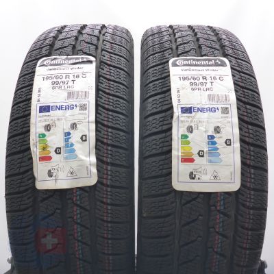 Opony 195/60 R16C 2x CONTINENTAL 99/97T VanContact Winter Zimowe 2022