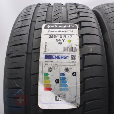 2. Opony 255/40 R17 2x CONTINENTAL 94Y PremiumContact 6 Letnie 2022