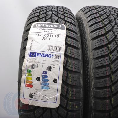 2. Opony 165/65 R15 2x CONTINENTAL 81T WinterContact TS870 Zimowe 2023