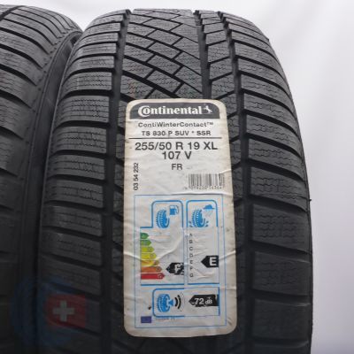 2. Opony 255/50 R19 2x CONTINENTAL 107V ContiWinterContact TS 830 P BMW RFT Zimowe 2015 