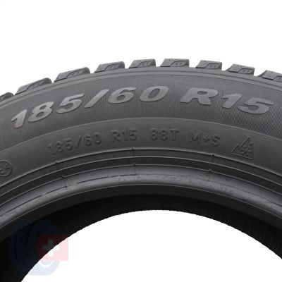 5. Opony 185/60 R15 2x PIRELLI 88T XL Winter Cinturato zimowe 8-8,5mm 2018/19 Jak Nowe