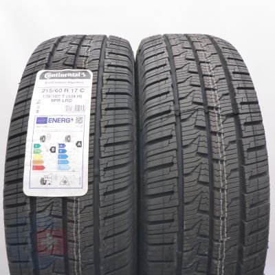 Opony 215/60 R17C 2x CONTINENTAL 109/107T VanContact 4Season Wielosezonowe 2022 Nieużywane