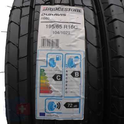 2. 4 x BRIDGESTONE 195/65 R16 C 104/102T Duravis R660 Lato 2018 