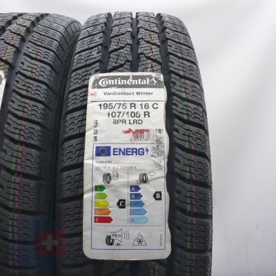 2. Opony 195/75 R16C 2x CONTINENTAL 107/105R VanContact Winter Zimowe 2022 