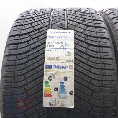 2. Opony 315/35 R20 2x MICHELIN 110V XL Pilot Alpin PA4 N0 Zimowe 2021 