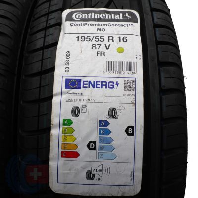 2. Opony 195/55 R16 2x CONTINENTAL 87V ContiPremiumContact M0 Letnie 2021 