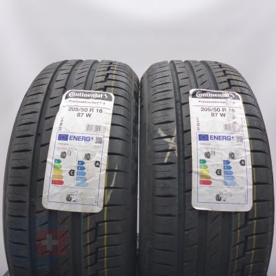 3. Opony 205/50 R16 2x CONTINENTAL 87W  PremiumContact 6 2022 Letnie 