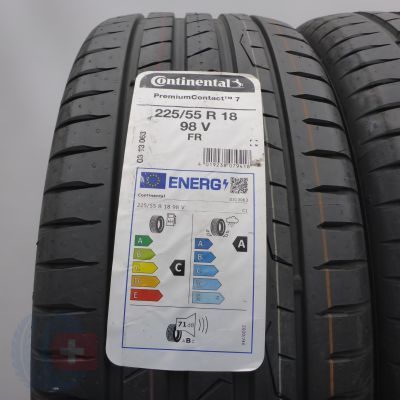 2. Opony 225/55 R18 2x CONTINENTAL 98V PremiumContact 7 Letnie 2023 