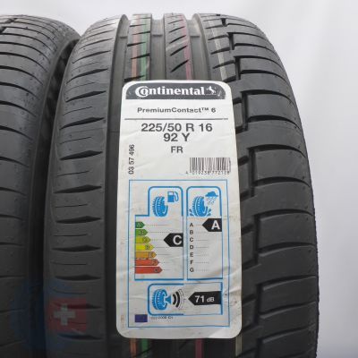 2. Opony 225/50 R16 2x CONTINENTAL 92Y PremiumContact 6 Letnie 2021