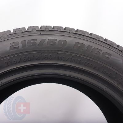 6. Opony 215/60 R16C 4x PIRELLI 103/101T Carrier Winter Zimowe 2016 8,8-9mm