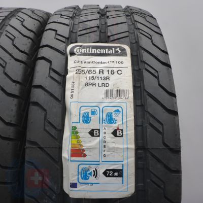 3. Opony 235/65 R16C 2x CONTINENTAL 115/113R ContiVan Contact 100 Letnie 2020 