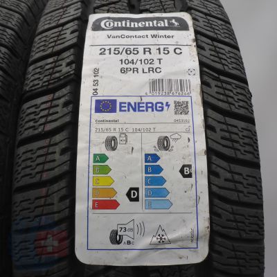 4. Opony 215/65 R15C 4x CONTINENTAL 104/102T VanContact Winter Zimowe 2022 Nieużywane