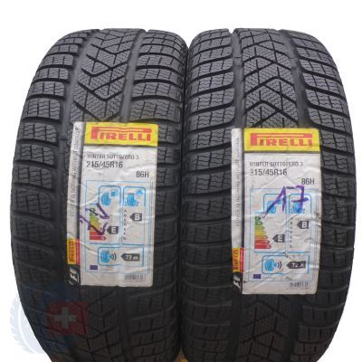 5. 4 x PIRELLI 215/45 R16 86H Sottozero 3 Winter Zima 2017 Jak Nowe