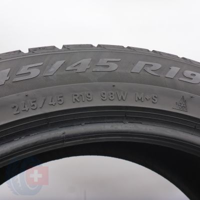 5. Opony 245/45 R19 2x PIRELLI 98W MGT Sottozero 3 Winter Zimowe 2018 5,8-6,2mm