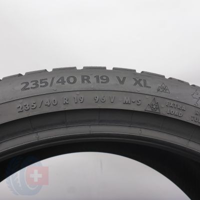 6. Opony 235/40 R19 4x CONTINENTAL 96V XL WinterContact TS870P Zimowe 2021, 2024 6,8-7mm
