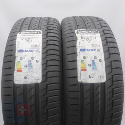 Opony 215/60 R17 2x CONTINENTAL 96V PremiumContact6 Letnie 2021 Jak Nowe Nieużywane