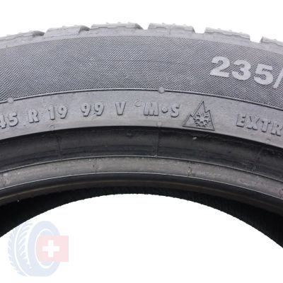2. Opony 235/45 R19 4x CONTINENTAL 99V XL ContiWinterContact TS830P AO zimowe 7-8mm 2018 Jak Nowe