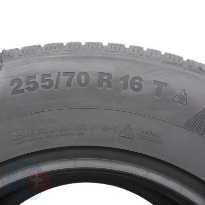 6. Opony 255/70 R16 2x CONTINENTAL 111T WinterContact TS850P SUV Zimowe 2022 Jak Nowe Nieużywane