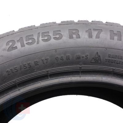 5. Opony 215/55 R17 4x CONTINENTAL 94H WinterContact TS850P Zimowe 2019 6,8-8mm