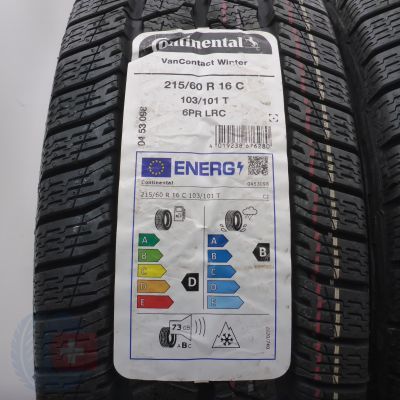 3. Opony 215/60 R16C 4x CONTINENTAL 103/101T VanContact Winter Zimowe 2024 Nieużywane 
