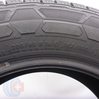 6. Opony 205/65 R16C 2x CONTINENTAL 107/105T VanContact Winter Zimowe 2022 9,8-9,6mm