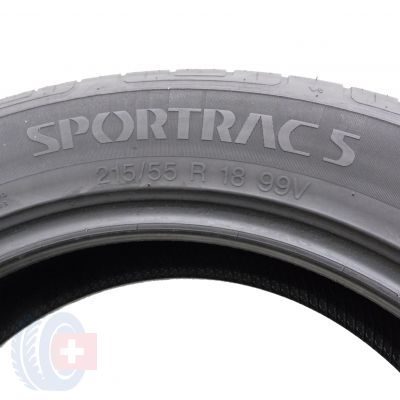 5. 2 x VREDESTEIN 215/55 R18 99V XL 5,2mm Sportrac 5 Lato DOT17