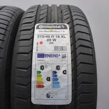 3. Opony 215/40 R18 2x CONTINENTAL 89W XL ContiSportContact 5 Letnie 2022 