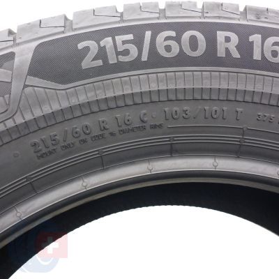 6. Opony 215/60 R16C 4x CONTINENTAL 103/101T ContiVanContact eco Letnie 2021 Jak Nowe