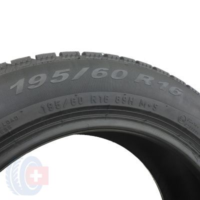 5. 4 x PIRELLI 195/60 R16 89H BMW SnowControl Serie 3 Winter 210 Zima 2018 Jak Nowe 7,5-8mm