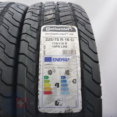 3. Opony 225/75 R16C 2x CONTINENTAL 118/116R  ContiVanContact 100 Letnie 2022