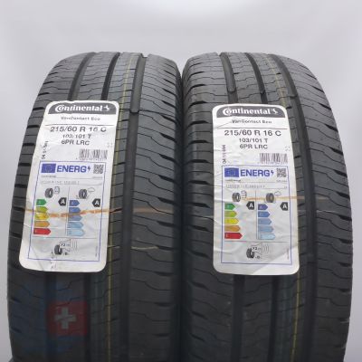Opony 215/60 R16C 2x CONTINENTAL 103/101T VanContact eco Letnie 2023