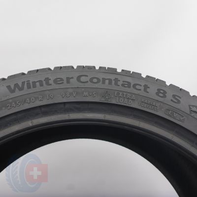 3. Opona 245/40 R19 1x CONTINENTAL 98V XL WinterContact 8 S Zimowa 2024 7,5mm  6,8mm