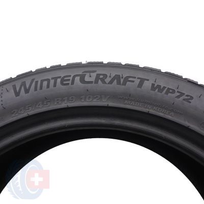 5. Opony 245/45 R19 2x KUMHO 102V XL WinterCraft WP72 Zimowe 2023 7,5mm