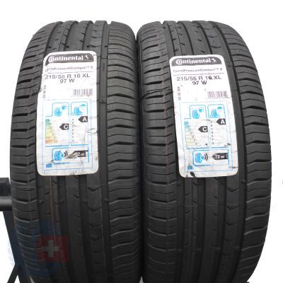 4. Opony 215/55 R16 4x CONTINENTAL 97W ContiPremiumContact 5 Letnie 2018 Nieużywane