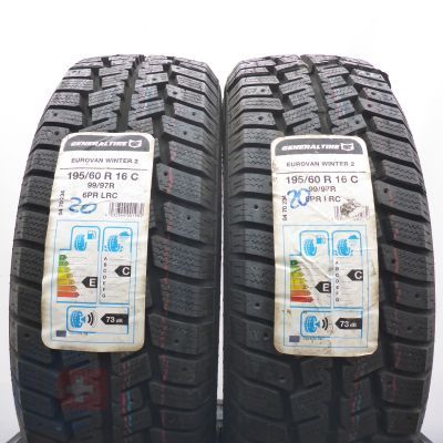 4. Opony 195/60 R16C 4x GENERAL 99/97R Eurovan Winter 2 Zimowe 2020