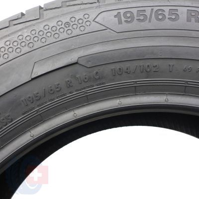6. Opony 195/65 R16C 4x CONTINENTAL 104/102T ContiVanContact 100 Letnie 2021/22 Jak Nowe