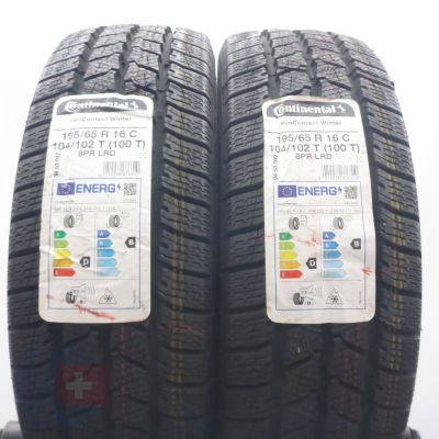 Opony 195/65 R16C 2x CONTINENTAL 104/102T VanContact Winter Zimowe 2022 