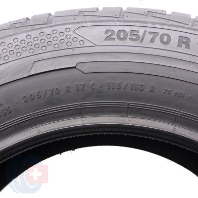 4. Opony 205/70 R17C 2x CONTINENTAL 115/113R ContiVanContact 100 Letnie 2021 Jak Nowe Nieużywane