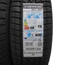 2. 4 x DUNLOP 185/50 R17 86H XL SP Winter Sport BMW RUN FLAT Zima  2018  