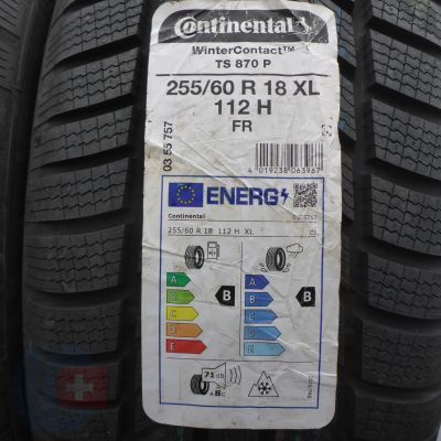 2. Opony 255/60 R18 2x CONTINENTAL 112H XL WinterContact TS870P Zimowe 2023 Nieużywane