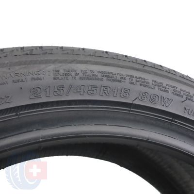 6. 2 x BRIDGESTONE 215/45 R18 89W Turanza T005A Lato 2022 7mm