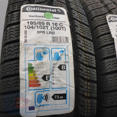 2. Opony 195/65 R16C 4x CONTINENTAL 104/102T VanContact Winter Zimowe 2019Nieużywane 