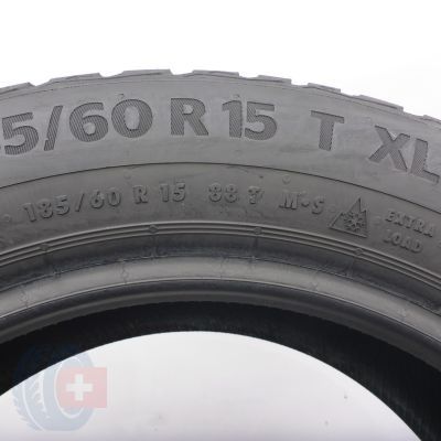 8. Opony 185/60 R15 4x CONTINENTAL 88T XL WinterContact TS 870 Zimowe 2022 7-8,2mm