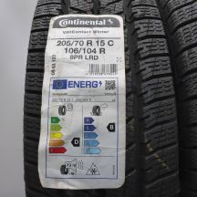 2. Opony 205/70 R15C 4x CONTINENTAL 106/104R VanContact Winter Zimowe 2022 Nieużywane 