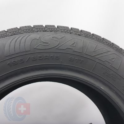 5. Opony 195/65 R15 2x SAVA 91T Eskimo S3+ Zimowe 2022 7,8-8mm