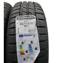 3. Opony 205/70 R15 2x CONTINENTAL 96T CrossContact Winter Zimowe 2022 Jak Nowe