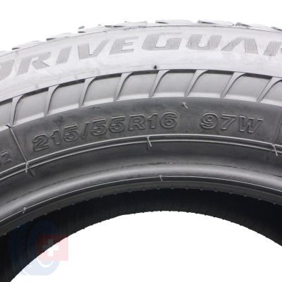 8. Opony 215/55 R16 4x BRIDGESTONE 97W XL Driveguard RFT Letnie 2017 Nieużywane 