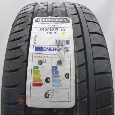 Opona 245/45 R18 1x CONTINENTAL 96Y ContiSportContact 3 BMW RFT Letnia 2022 